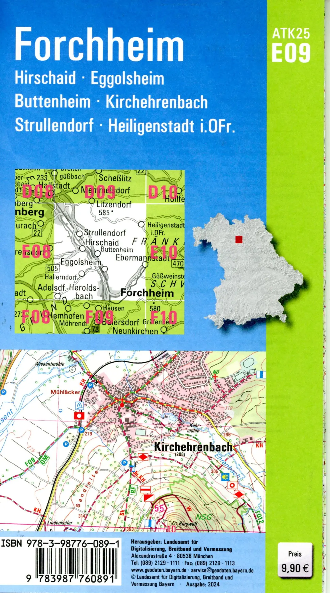 Bild: 9783987760891 | ATK25-E09 Forchheim (Amtliche Topographische Karte 1:25000) | Deutsch