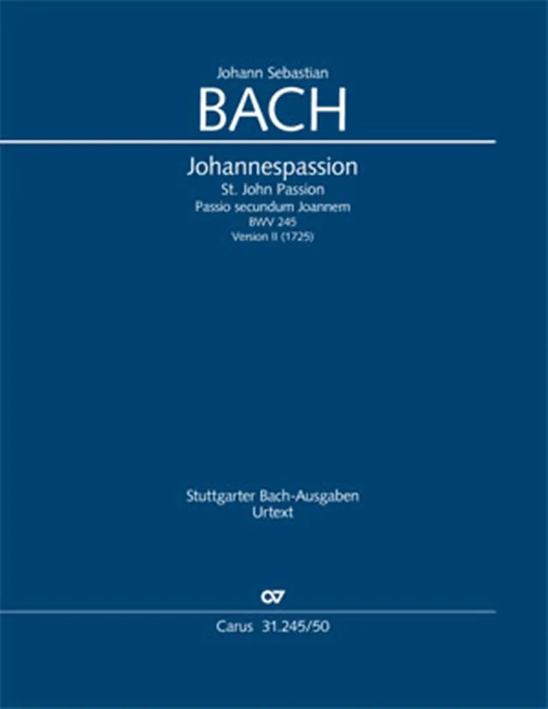Cover: 9790007080891 | Johannes-Passion (Klavierauszug) | Fassung II, BWV 245,1725 | Bach