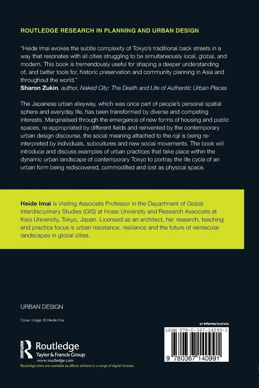 Rückseite: 9780367140991 | Tokyo Roji | Heide Imai | Taschenbuch | Einband - flex.(Paperback)