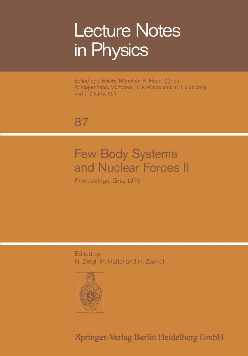 Cover: 9783540090991 | Few Body Systems and Nuclear Forces II | H. Zingl (u. a.) | Buch | x