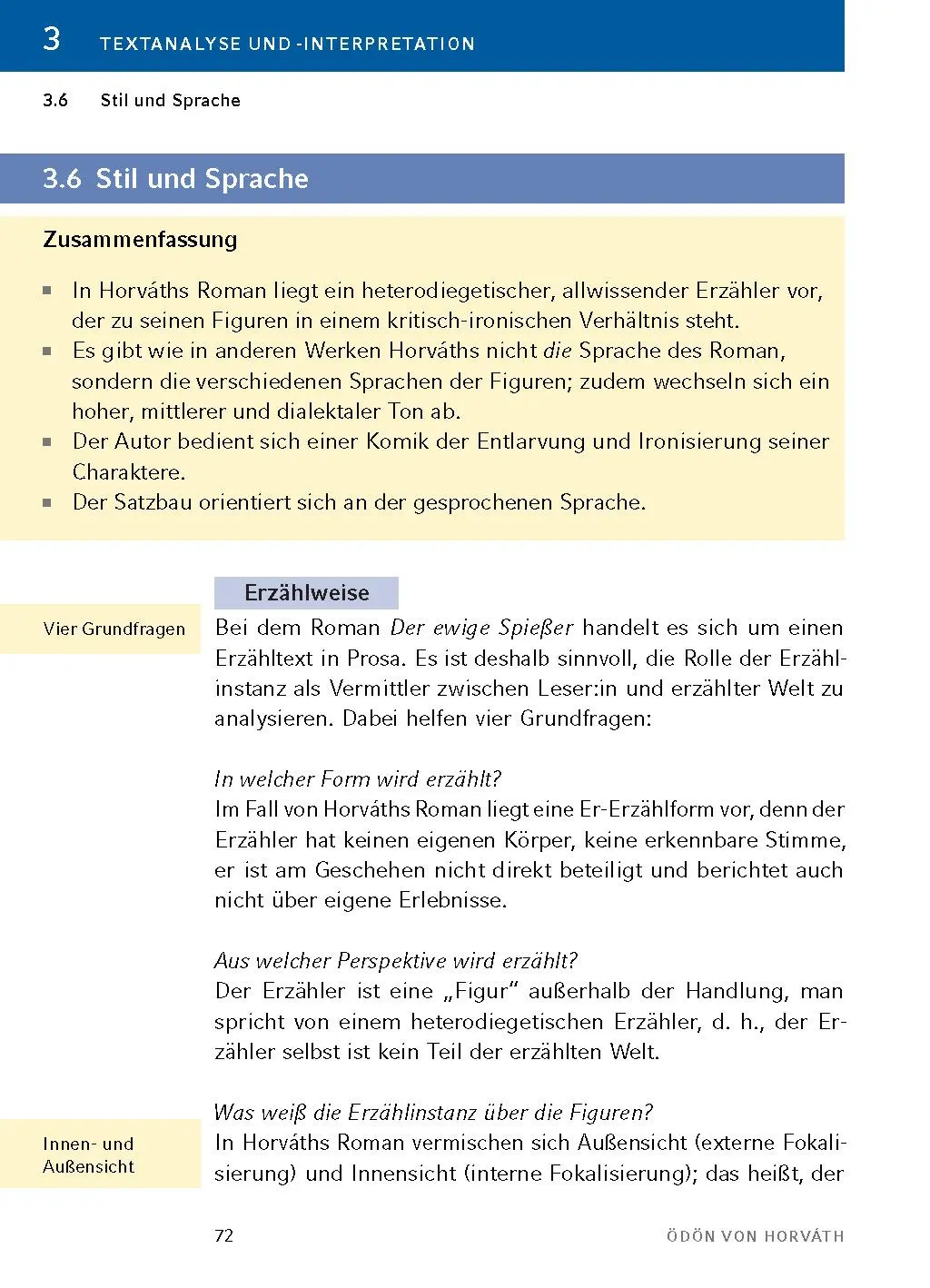 Bild: 9783804420991 | Der ewige Spießer von Ödön von Horváth - Textanalyse und...