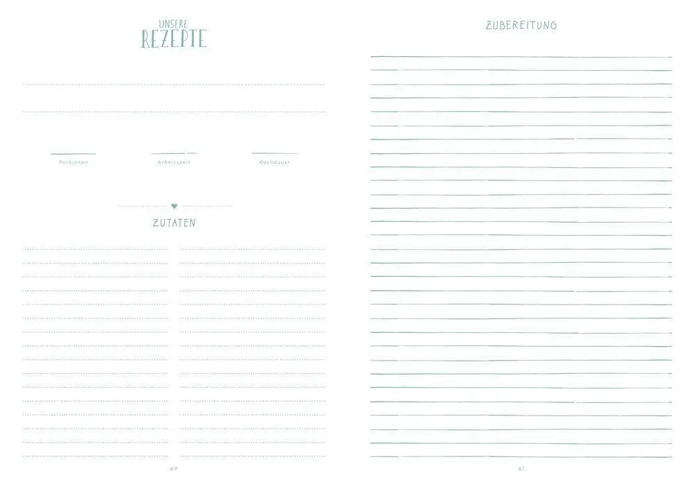 Bild: 4041433881091 | Unsere liebsten Rezepte | Einschreibbuch für Paare | Julia Borchers