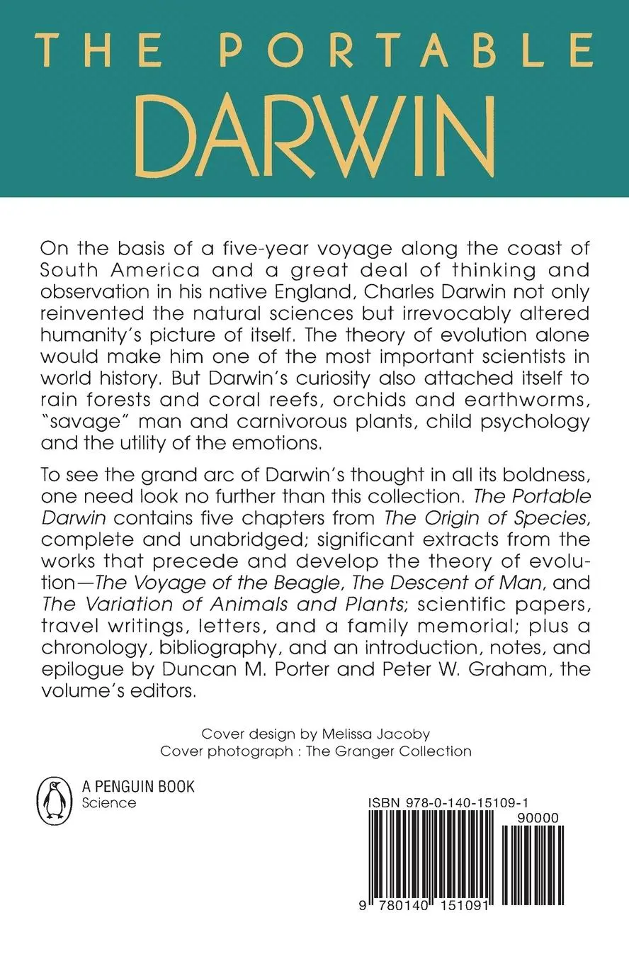 Rückseite: 9780140151091 | The Portable Darwin | Charles Darwin | Taschenbuch | Englisch | 1993