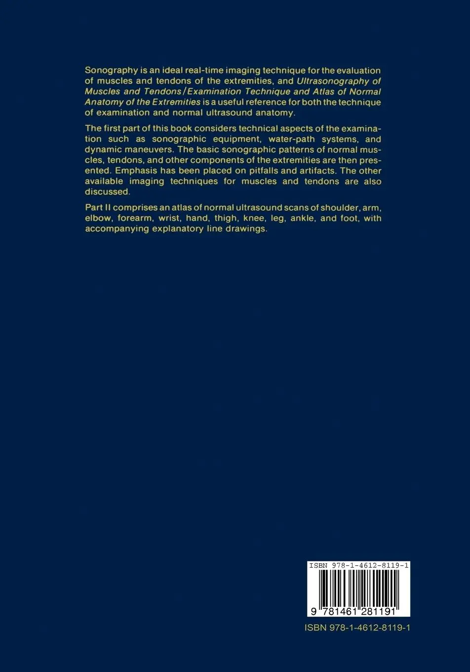 Rückseite: 9781461281191 | Ultrasonography of Muscles and Tendons | Bruno D. Fornage | Buch | ix