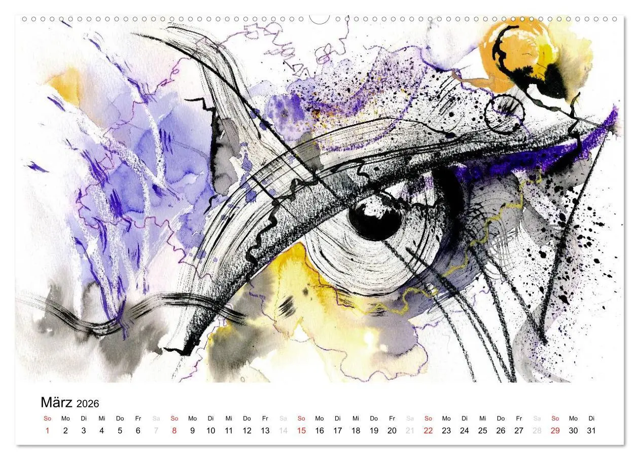 Bild: 9783516071191 | Abstrakte Aquarelle (hochwertiger Premium Wandkalender 2026 DIN A2...