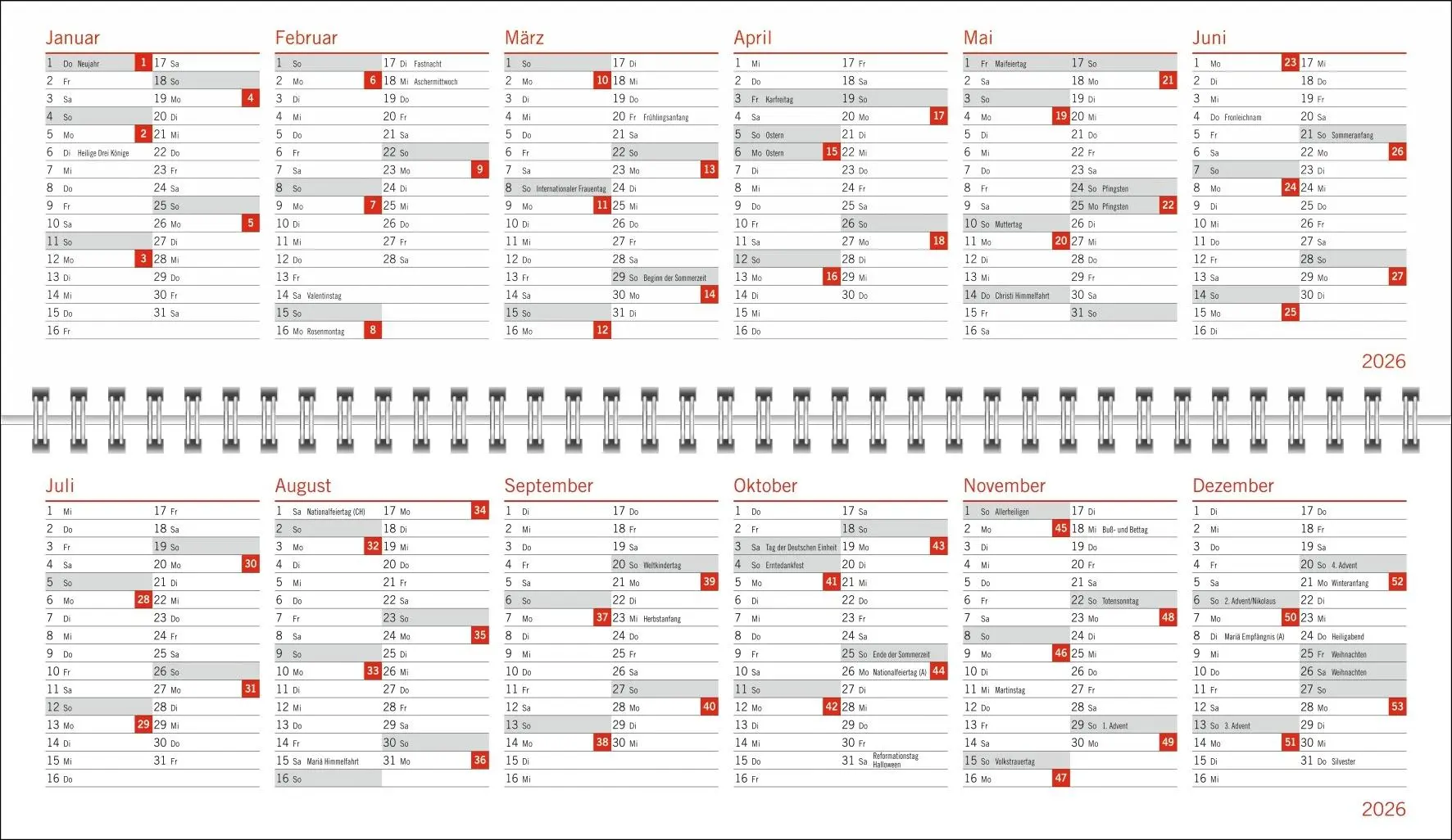 Bild: 9783756411191 | Peanuts Wochenquerplaner 2026 | Heye | Kalender | Spiralbindung | 2026