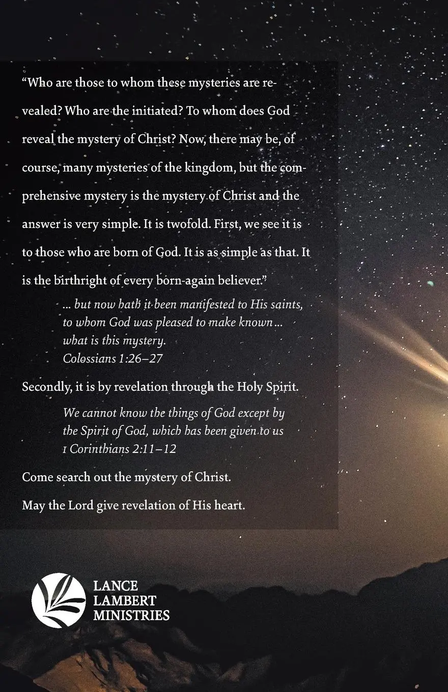 Rückseite: 9781683891291 | The Mystery of Christ | Lance Lambert | Taschenbuch | Englisch | 2024