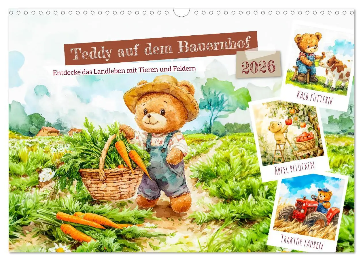 Cover: 9783457351291 | Teddy auf dem Bauernhof - Entdecke das Landleben mit Tieren und...