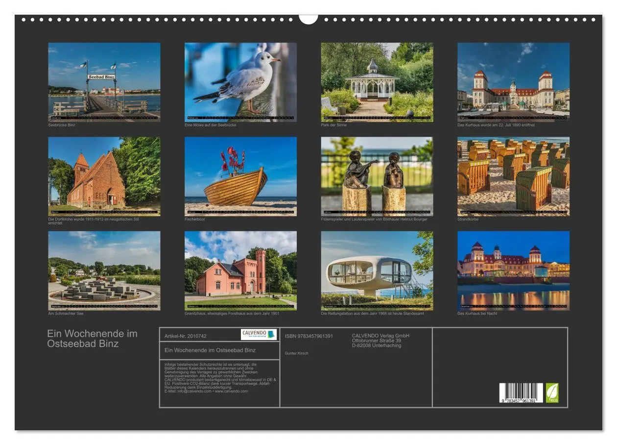 Bild: 9783457961391 | Ein Wochenende im Ostseebad Binz (Wandkalender 2026 DIN A2 quer),...