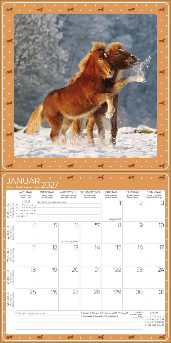 Bild: 9783819301391 | Pferdekalender 2027 | Verlag Korsch | Kalender | 13 S. | Deutsch