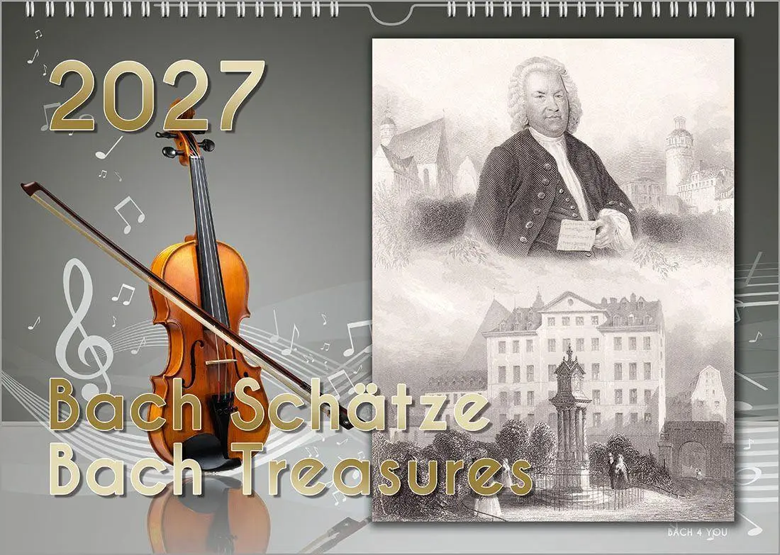 Cover: 9783969031391 | Komponisten-Kalender, Bach-Kalender, Musik-Kalender 2027, DIN A4 | Jr.
