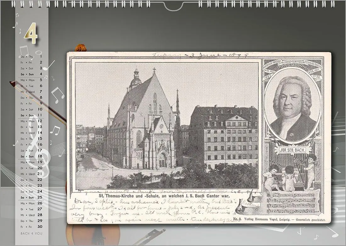Bild: 9783969031391 | Komponisten-Kalender, Bach-Kalender, Musik-Kalender 2027, DIN A4 | Jr.