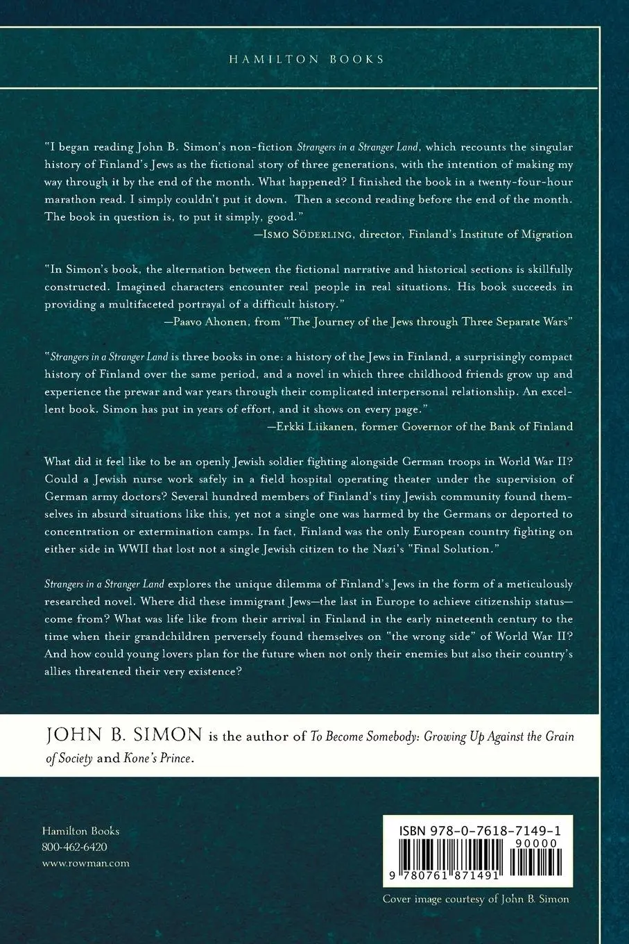 Rückseite: 9780761871491 | Strangers in a Stranger Land | John B Simon | Taschenbuch | Englisch