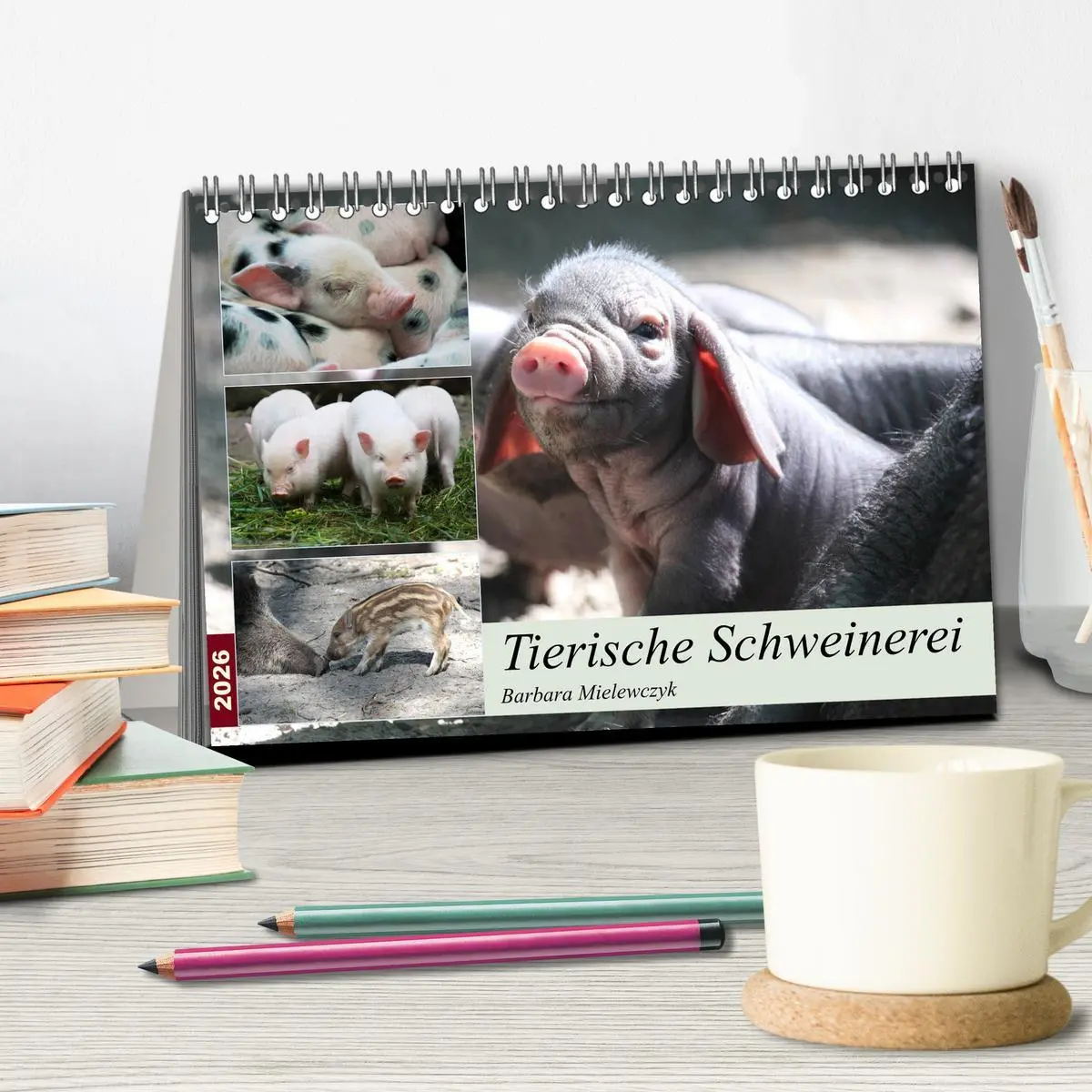 Bild: 9783457881491 | Tierische Schweinerei (Tischkalender 2026 DIN A5 quer), CALVENDO...