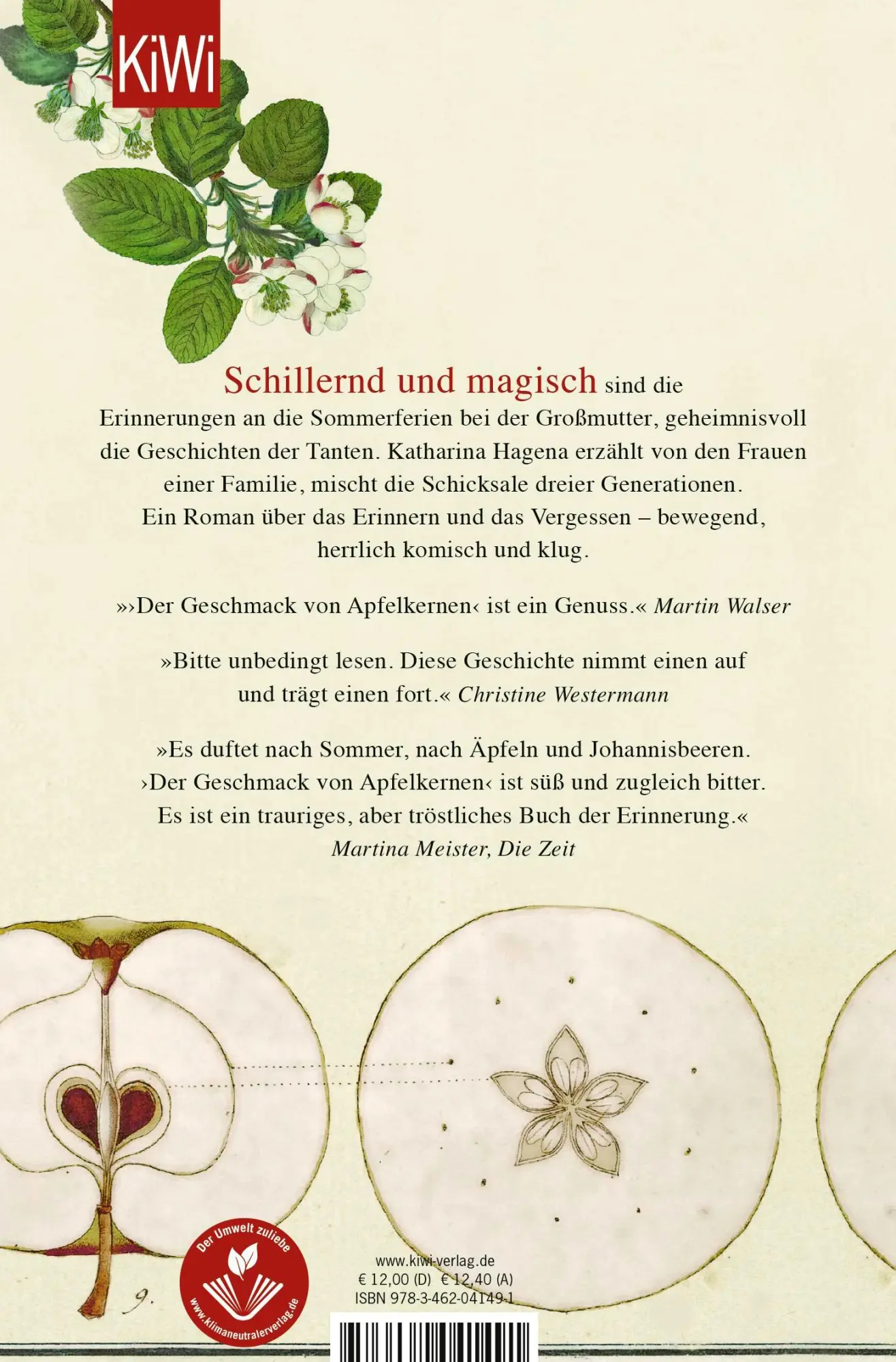 Rückseite: 9783462041491 | Der Geschmack von Apfelkernen | Katharina Hagena | Taschenbuch | KIWI