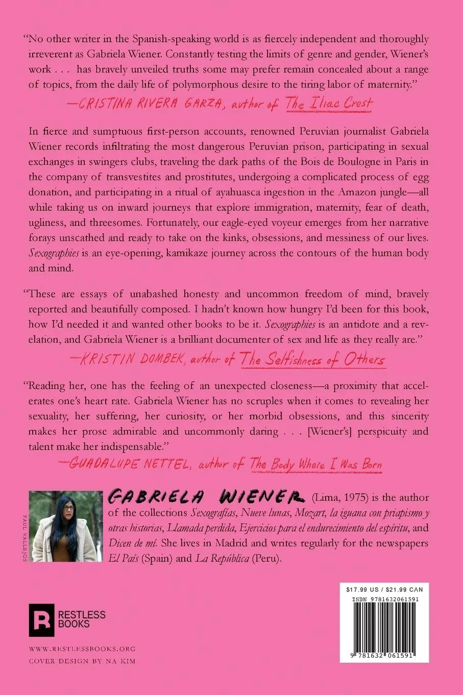 Rückseite: 9781632061591 | Sexographies | Gabriela Wiener | Taschenbuch | Kartoniert / Broschiert