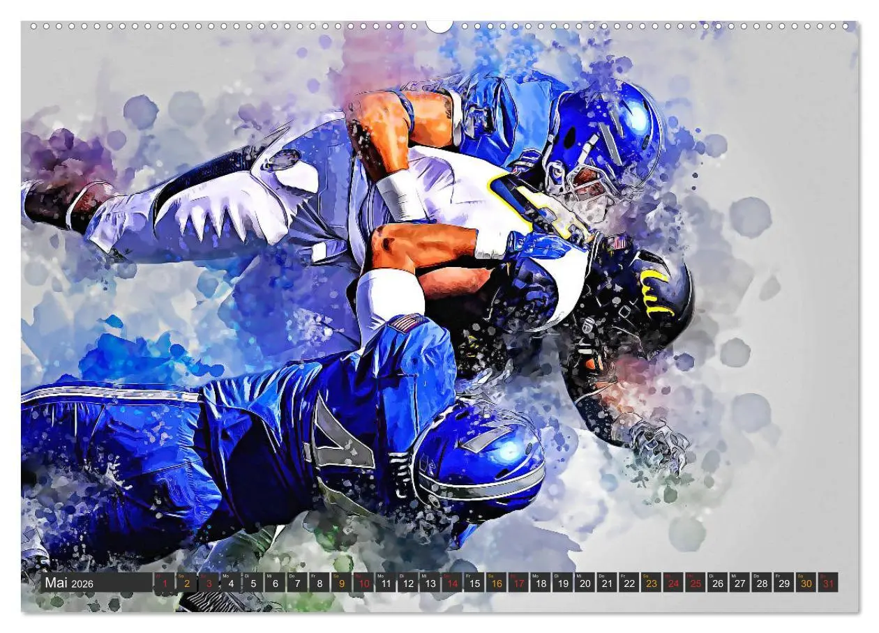 Bild: 9783457701591 | American Football extrem (hochwertiger Premium Wandkalender 2026...
