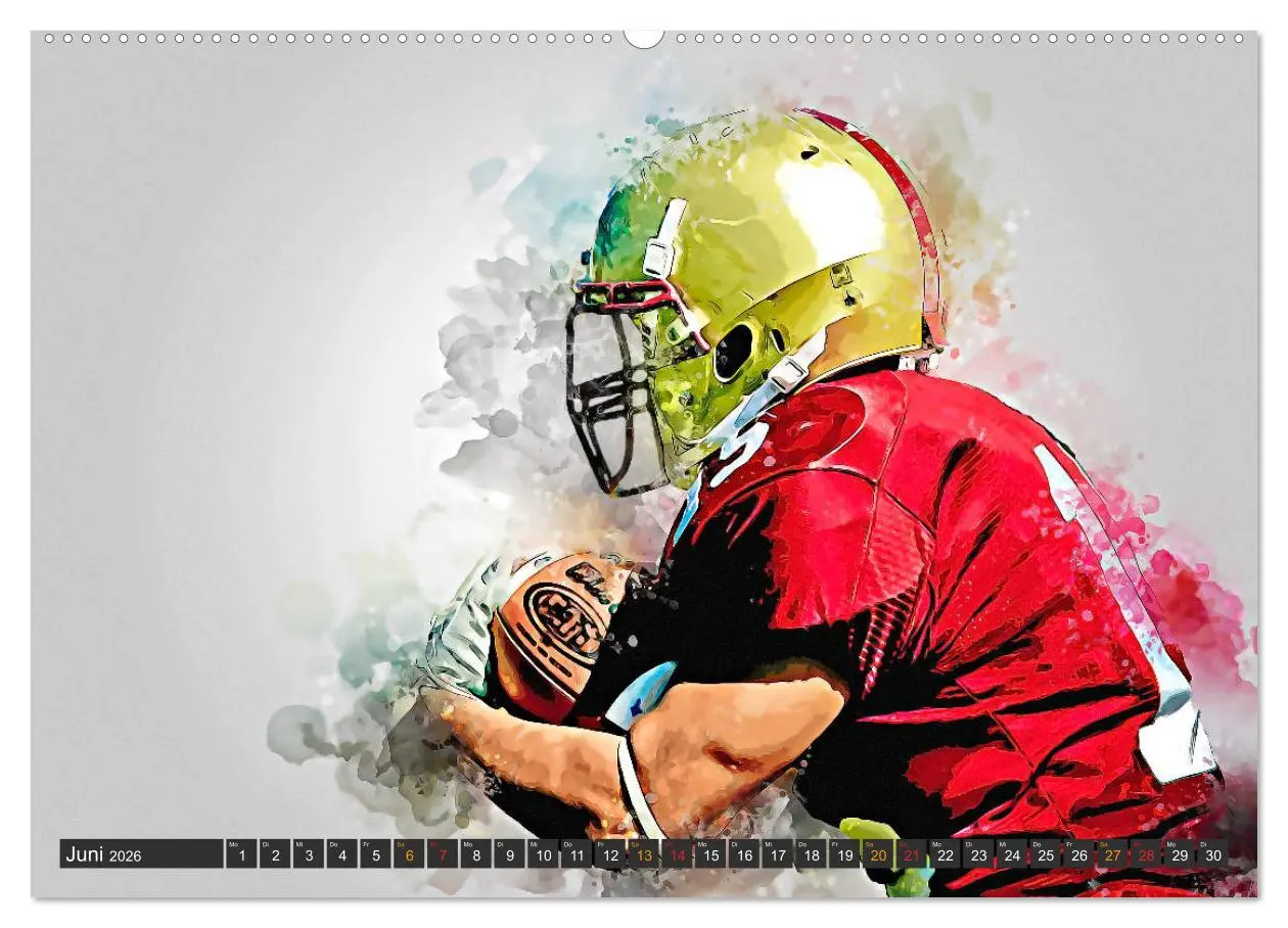 Bild: 9783457701591 | American Football extrem (hochwertiger Premium Wandkalender 2026...