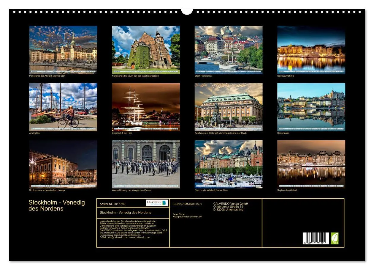 Bild: 9783516031591 | Stockholm - Venedig des Nordens (Wandkalender 2026 DIN A2 quer),...