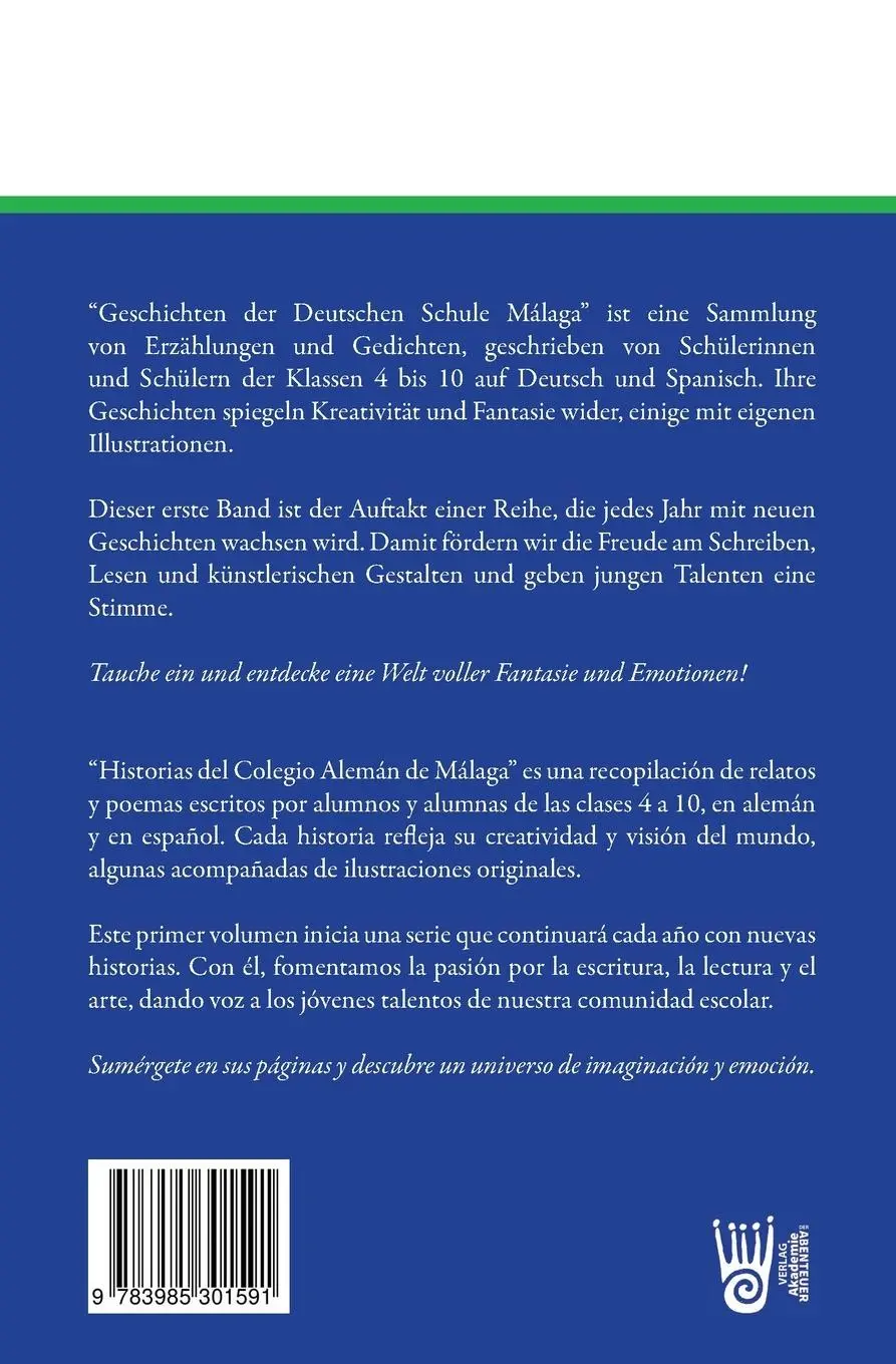Rückseite: 9783985301591 | Geschichten der Deutschen Schule Málaga - Historias del Colegio...