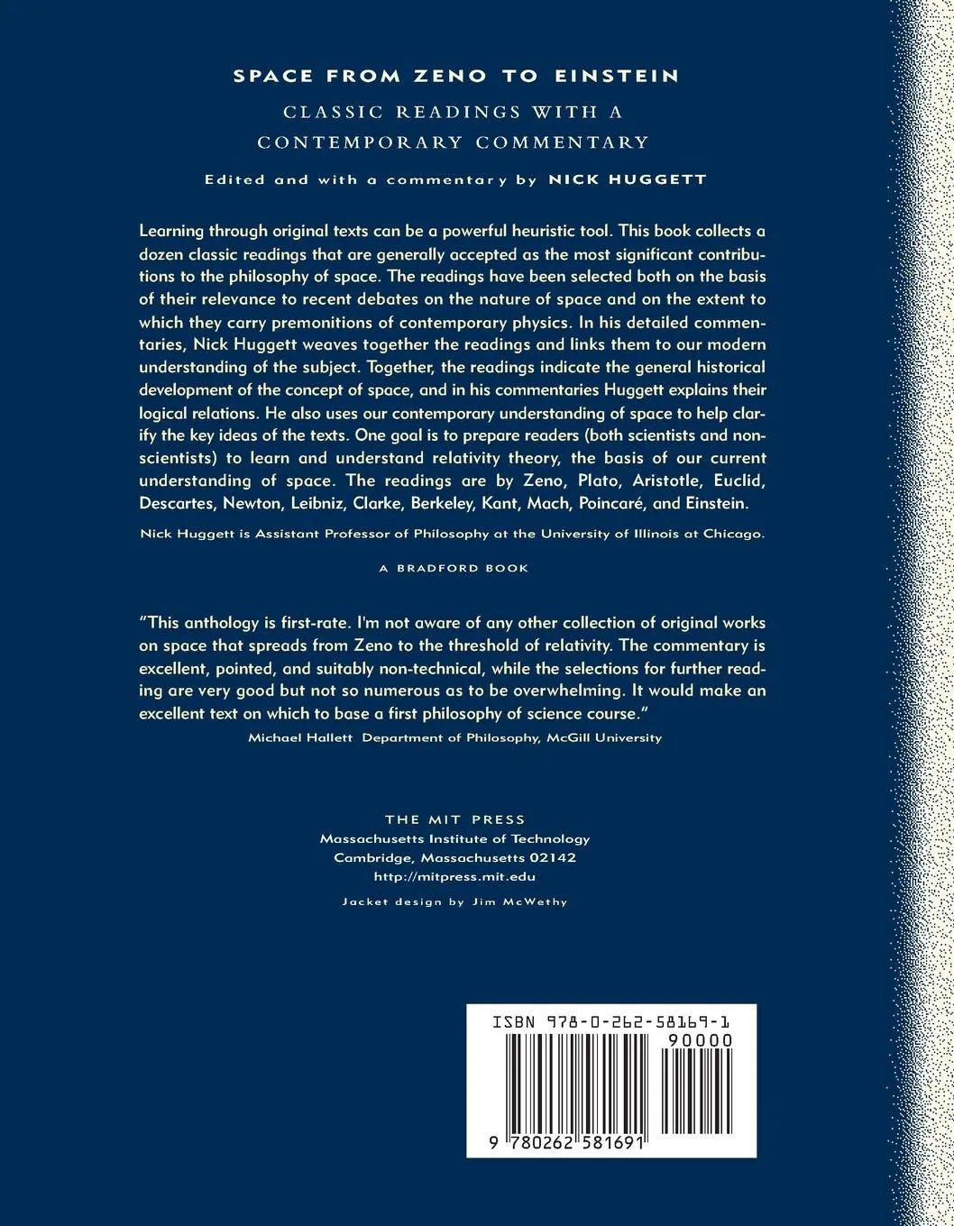 Rückseite: 9780262581691 | Space from Zeno to Einstein | Nick Huggett | Taschenbuch | Englisch