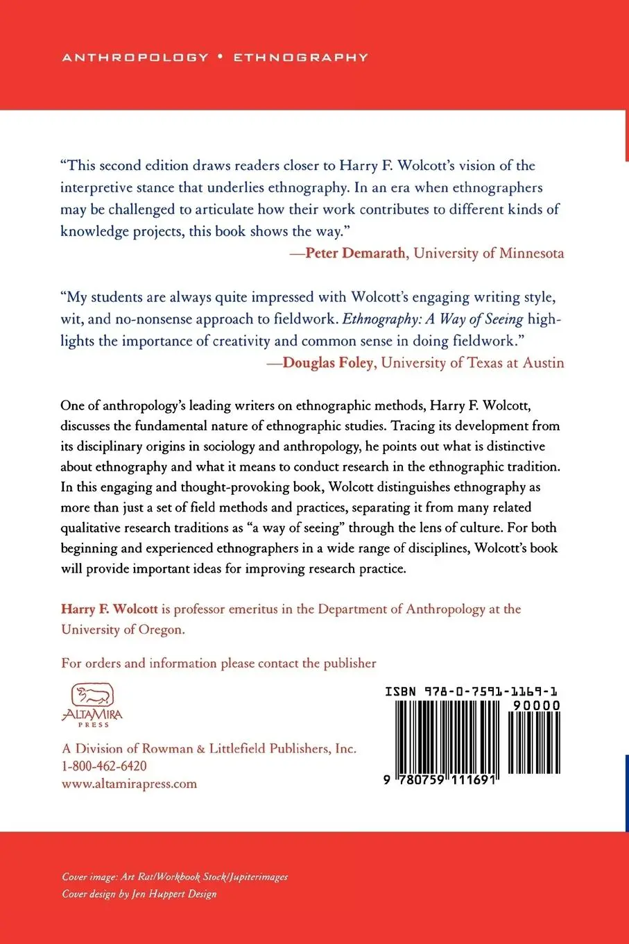 Rückseite: 9780759111691 | Ethnography | A Way of Seeing | Harry F. Wolcott | Taschenbuch | 2008