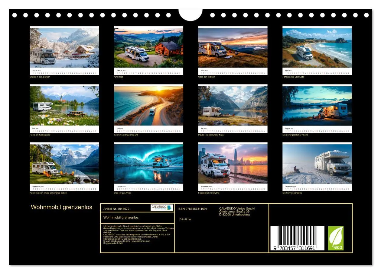Bild: 9783457311691 | Wohnmobil grenzenlos (Wandkalender 2026 DIN A4 quer), CALVENDO...