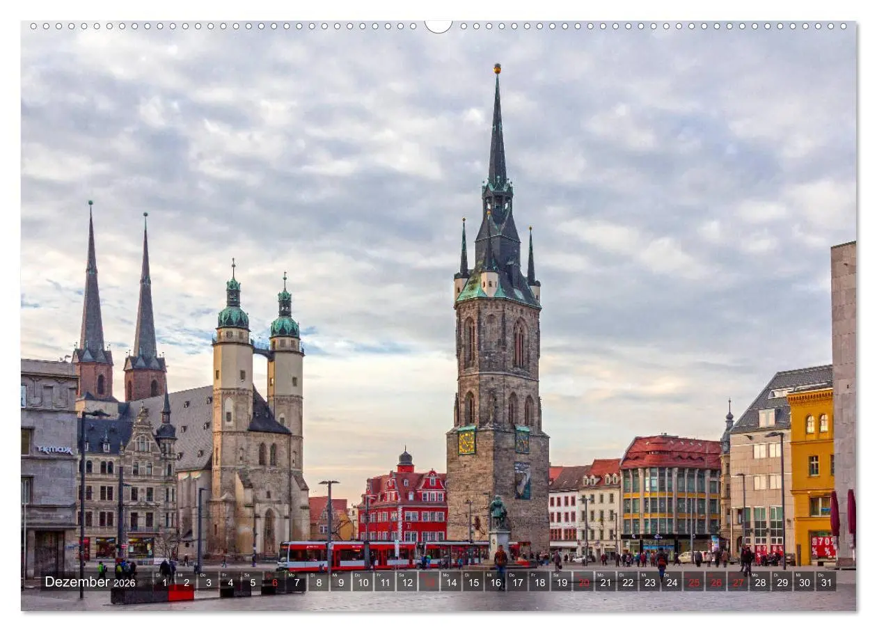 Bild: 9783457791691 | Unterwegs in Halle (Wandkalender 2026 DIN A2 quer), CALVENDO...