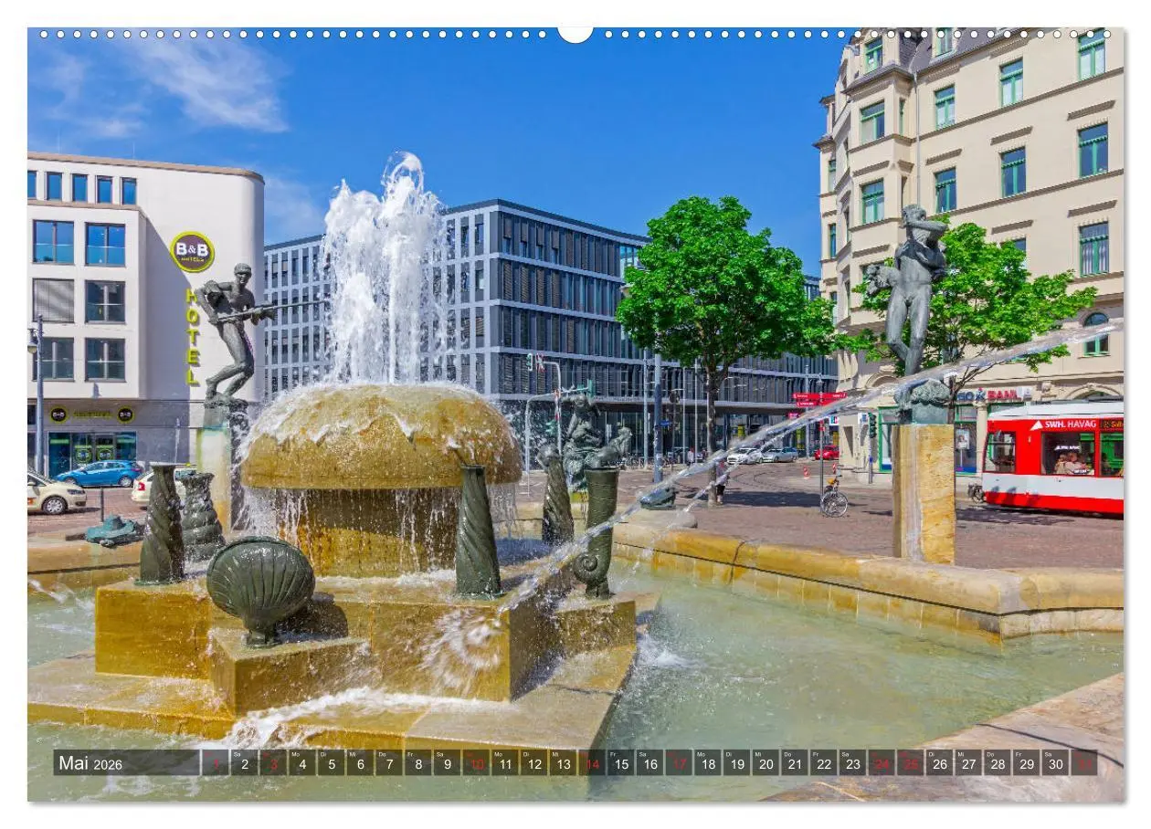 Bild: 9783457791691 | Unterwegs in Halle (Wandkalender 2026 DIN A2 quer), CALVENDO...