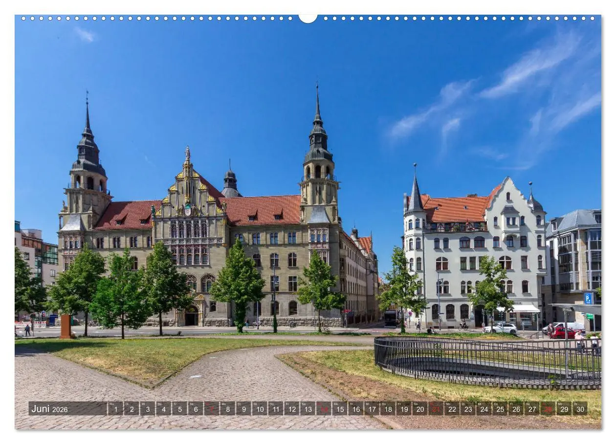 Bild: 9783457791691 | Unterwegs in Halle (Wandkalender 2026 DIN A2 quer), CALVENDO...