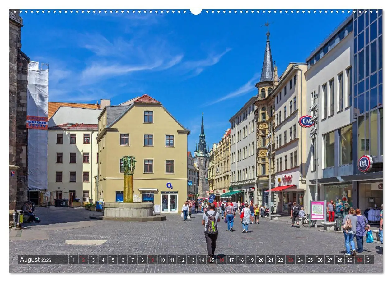 Bild: 9783457791691 | Unterwegs in Halle (Wandkalender 2026 DIN A2 quer), CALVENDO...