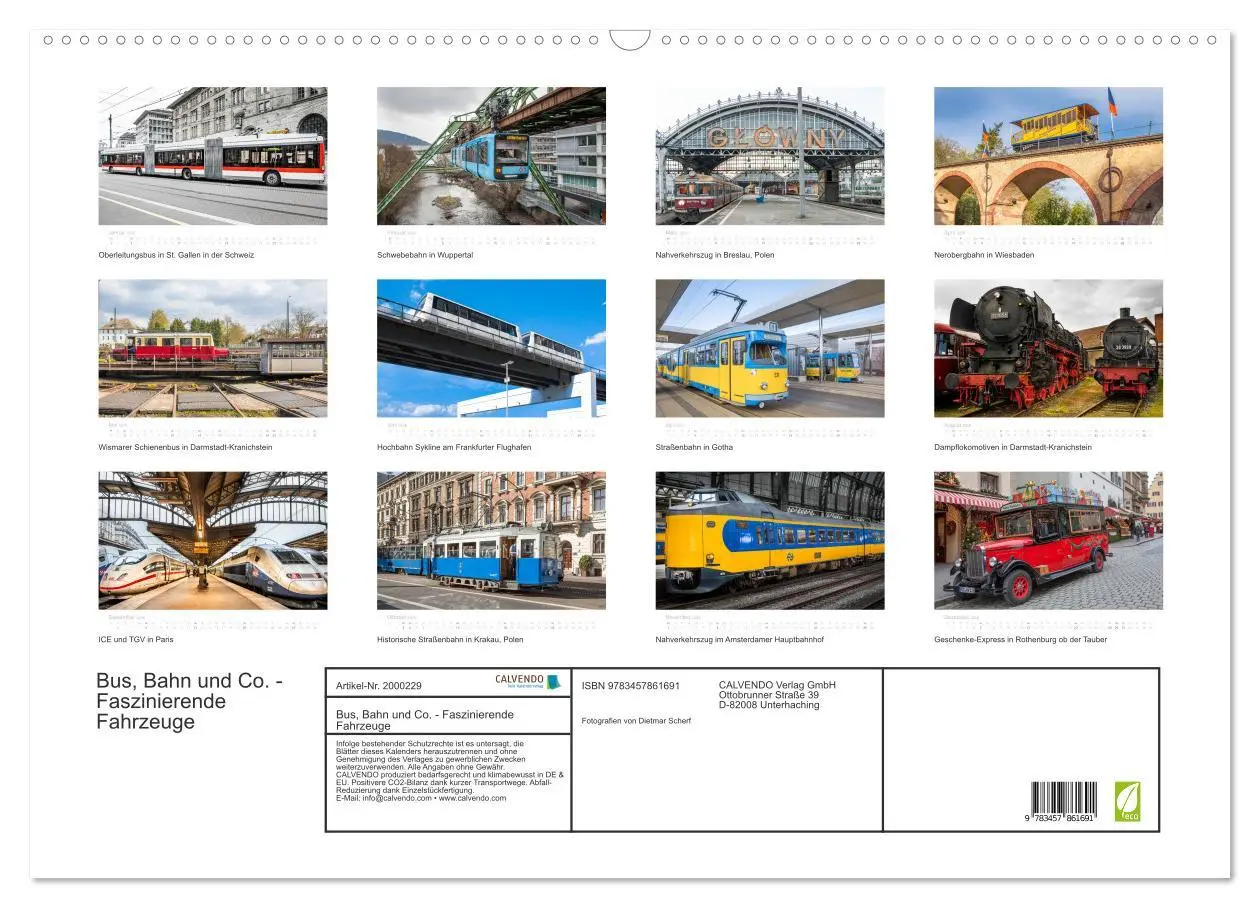 Bild: 9783457861691 | Bus, Bahn und Co. - Faszinierende Fahrzeuge (Wandkalender 2026 DIN...