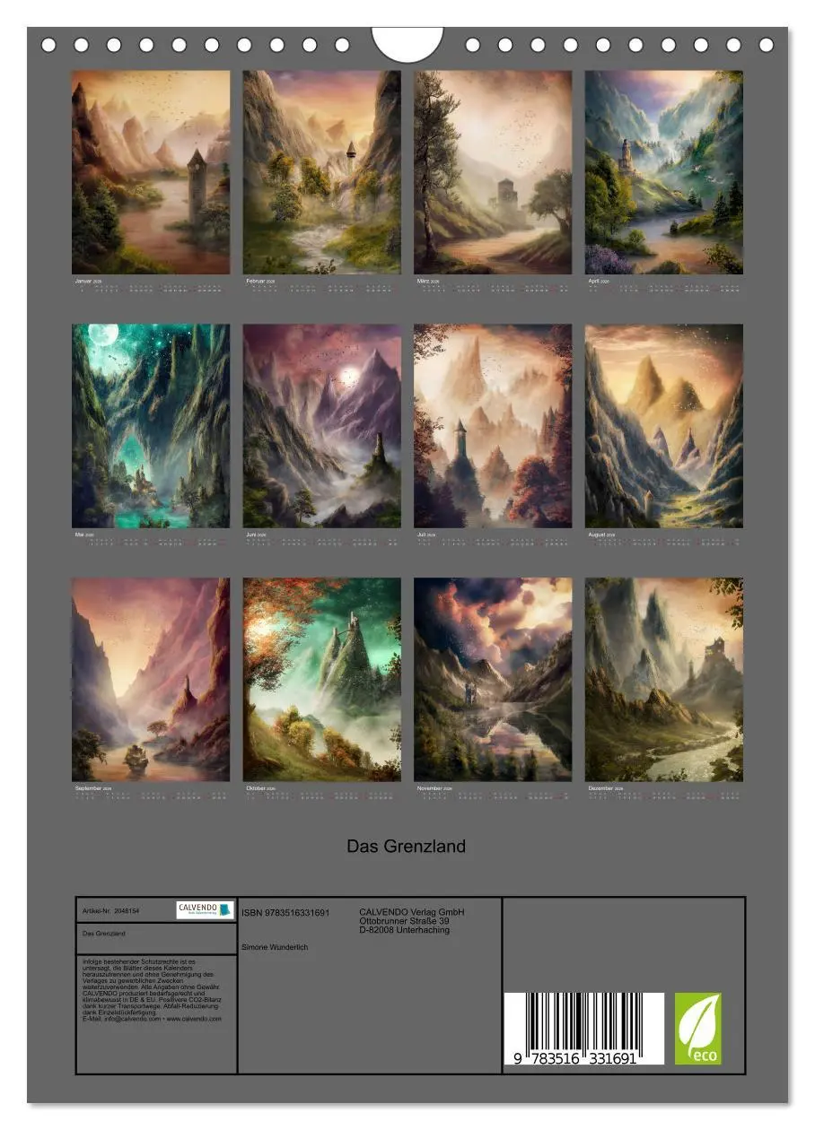 Bild: 9783516331691 | Das Grenzland (Wandkalender 2026 DIN A4 hoch), CALVENDO Monatskalender