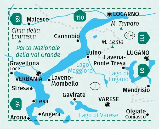 Bild: 9783991541691 | KOMPASS Wanderkarte 90 Lago Maggiore, Lago di Varese 1:50.000 | 2024