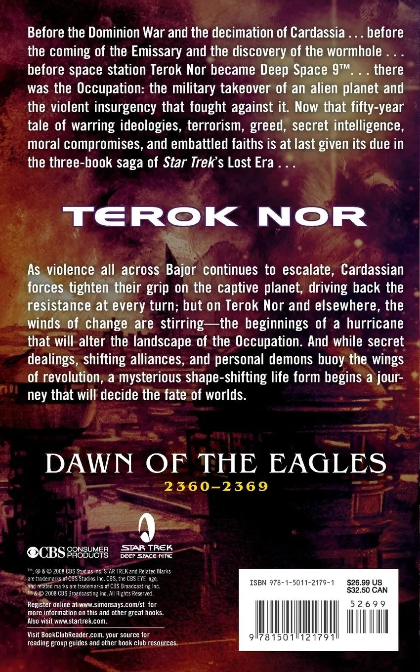 Rückseite: 9781501121791 | Terok Nor | Dawn of the Eagles | S. D. Perry | Taschenbuch | Englisch