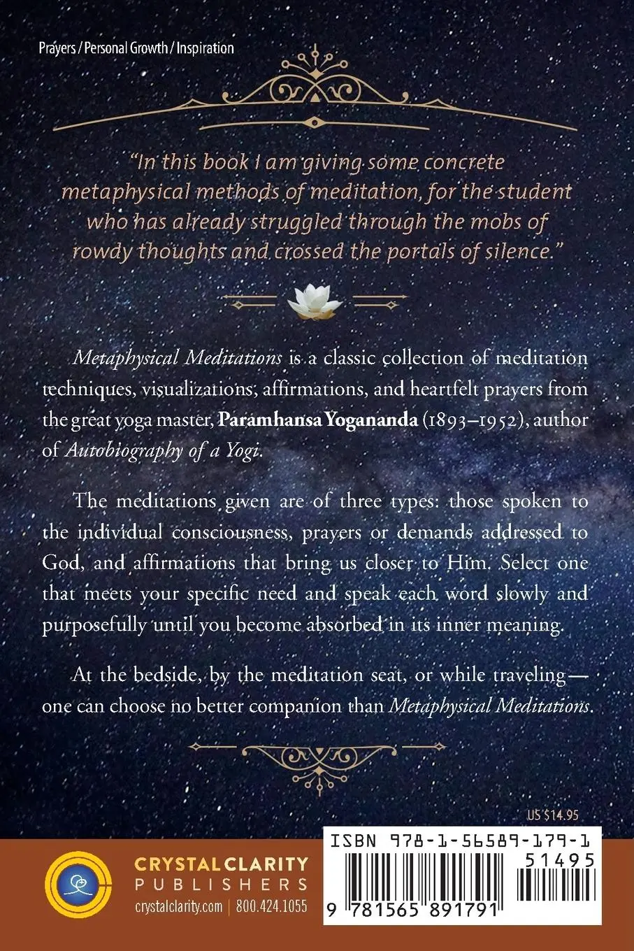 Rückseite: 9781565891791 | Metaphysical Meditations | Paramhansa Yogananda | Taschenbuch | 2023