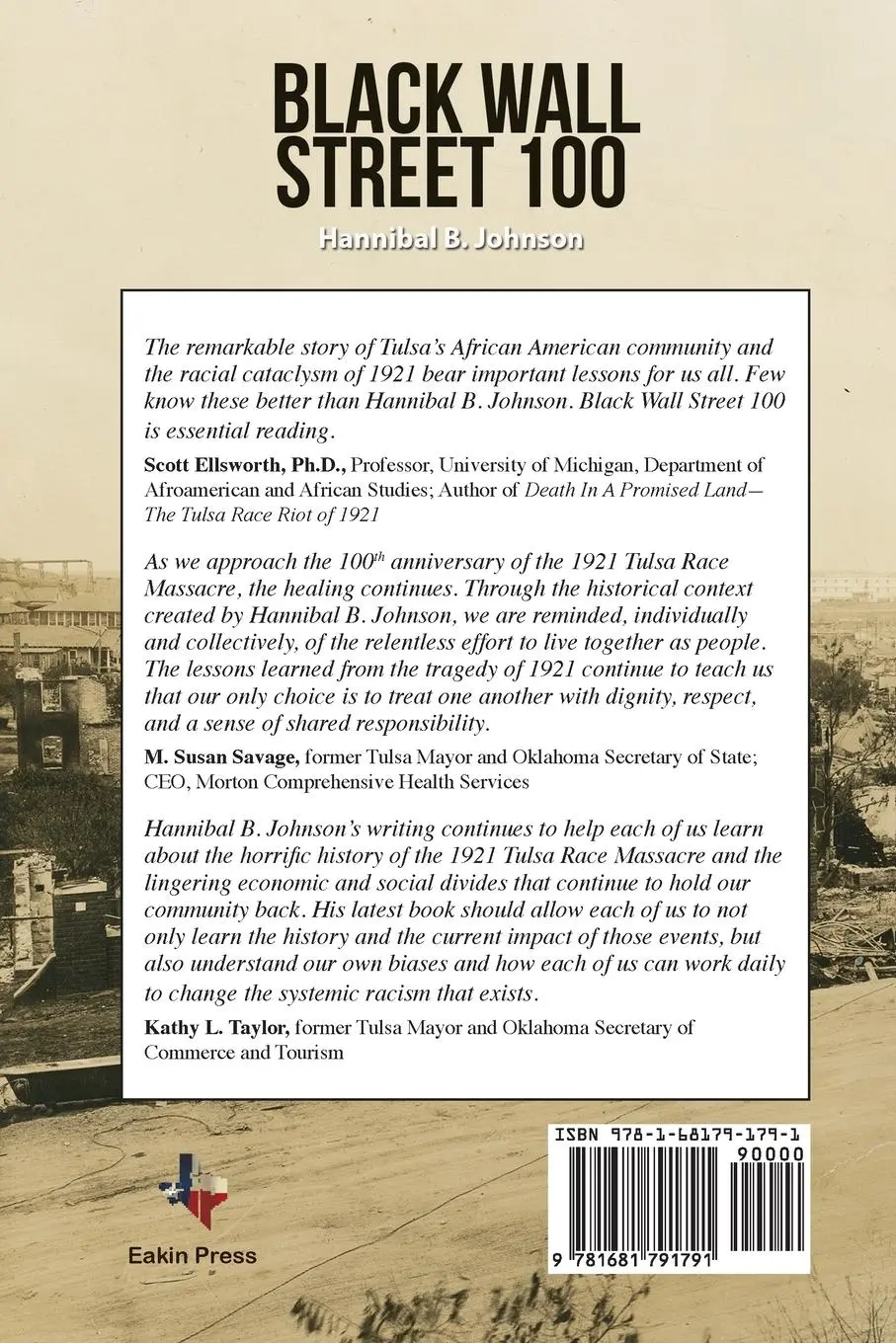 Rückseite: 9781681791791 | Black Wall Street 100 | Hannibal B. Johnson | Taschenbuch | Englisch