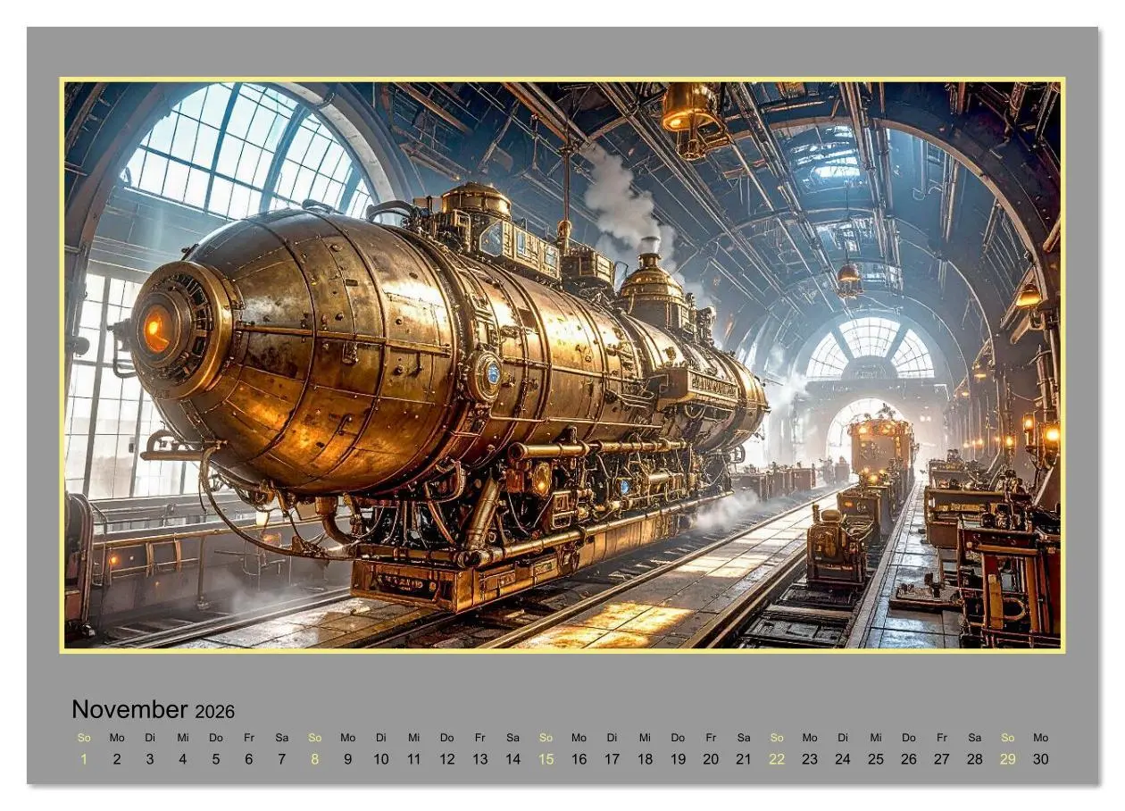 Bild: 9783516631791 | Steampunk-Raumfahrt (hochwertiger Premium Wandkalender 2026 DIN A2...