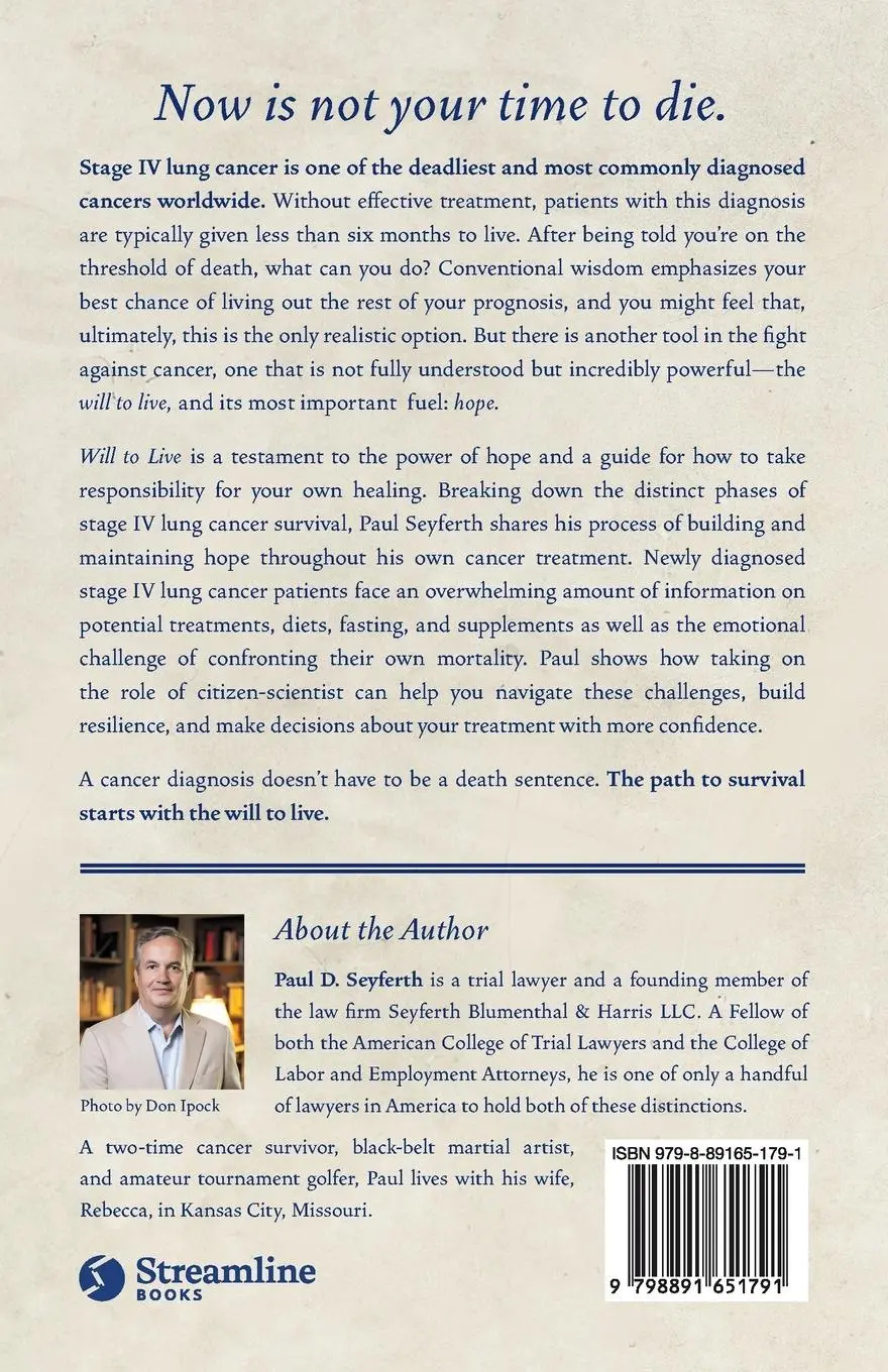 Rückseite: 9798891651791 | Will to Live | A Deep Survival Guide to Stage IV Lung Cancer | Buch