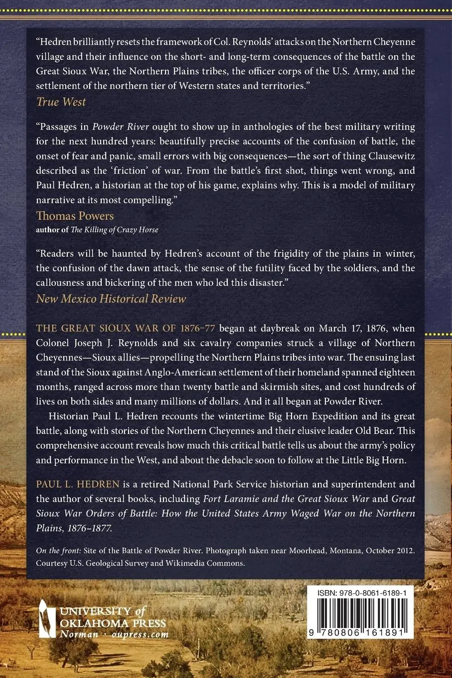 Rückseite: 9780806161891 | Powder River | Disastrous Opening of the Great Sioux War | Hedren