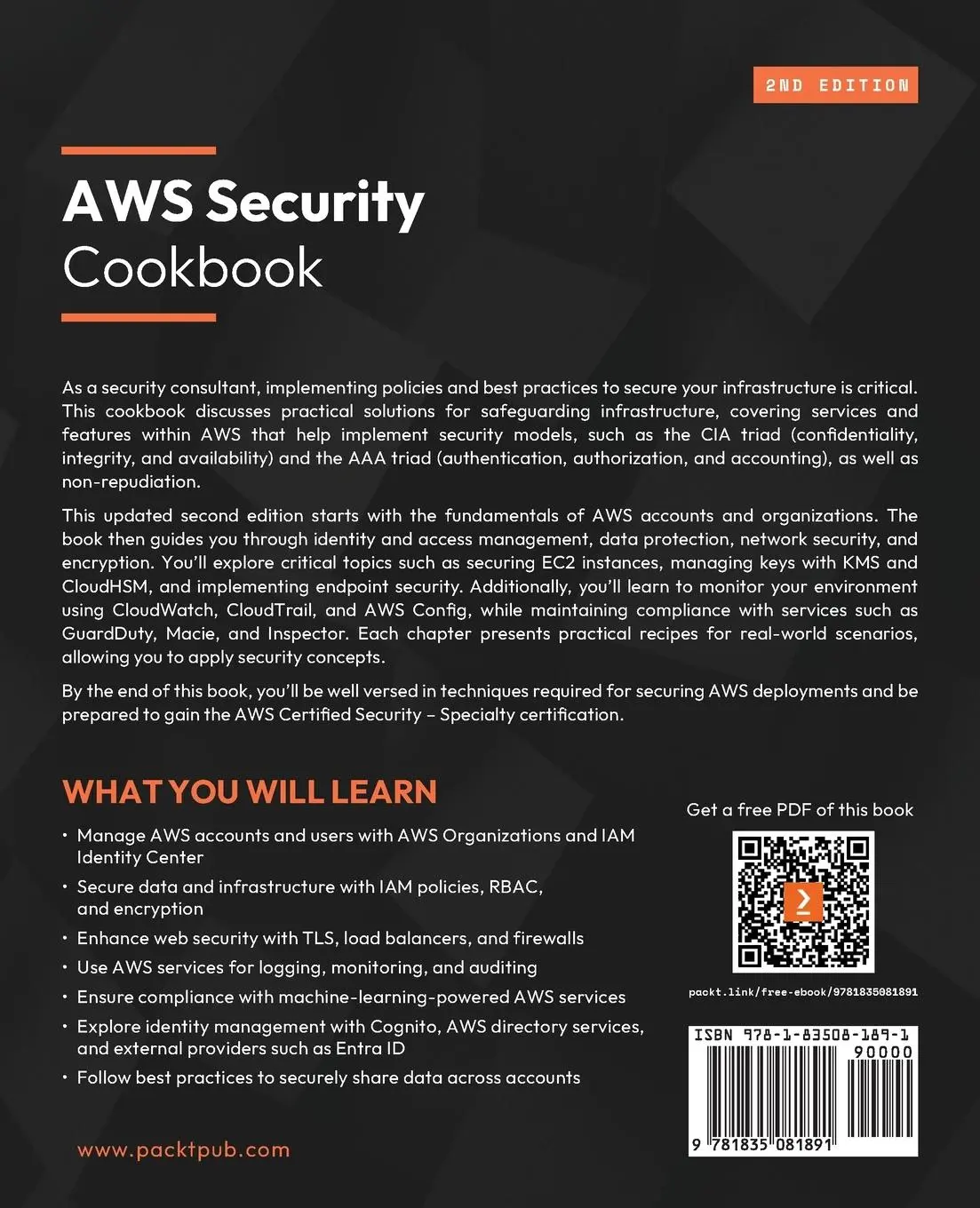 Rückseite: 9781835081891 | AWS Security Cookbook - Second Edition | Heartin Kanikathottu | Buch