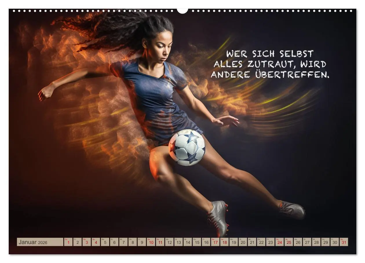 Bild: 9783457531891 | Motivation und Fußball (hochwertiger Premium Wandkalender 2026 DIN...