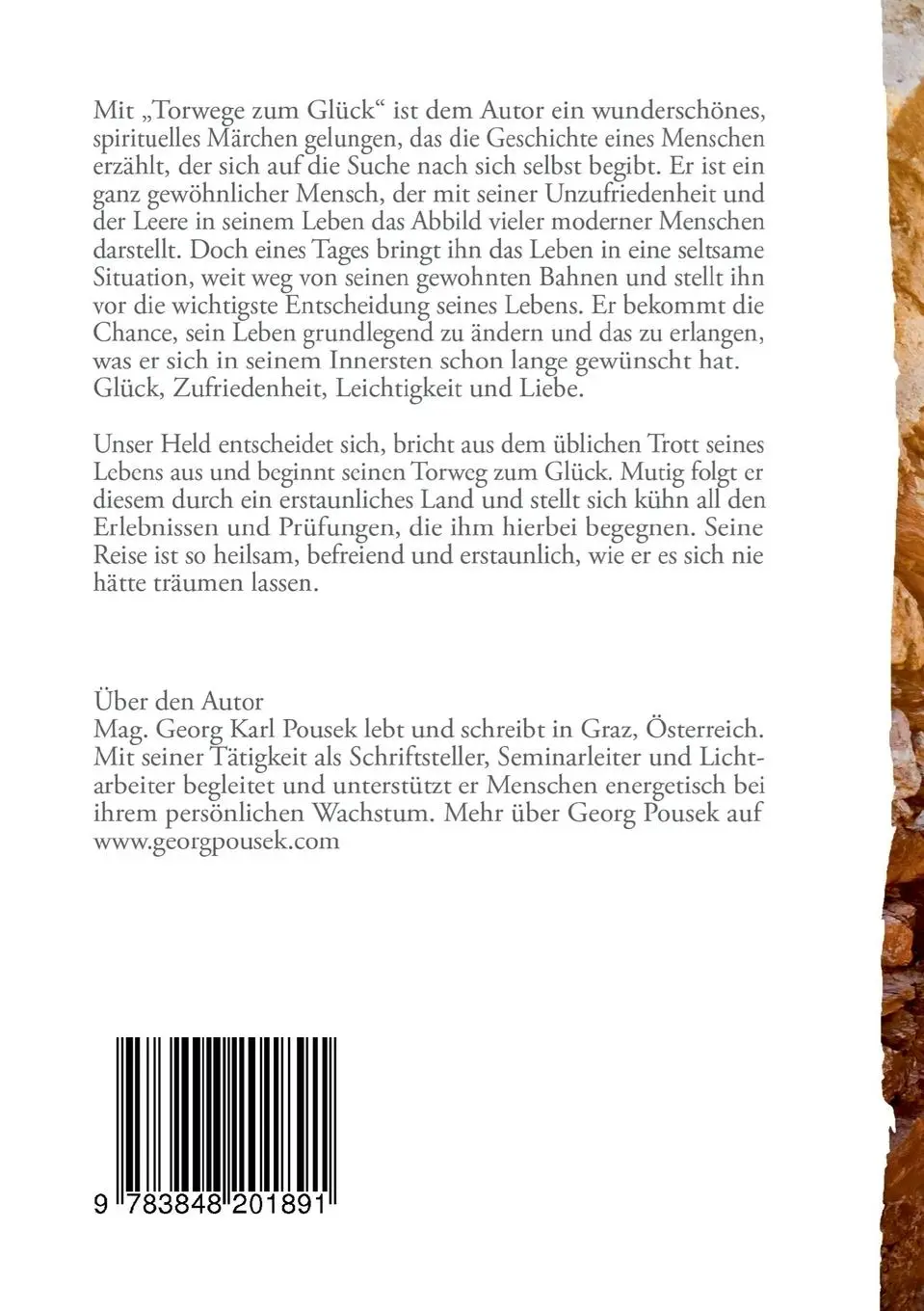Rückseite: 9783848201891 | Torwege zum Glück | Ein spirituelles Märchen vom Wachstum des Herzens