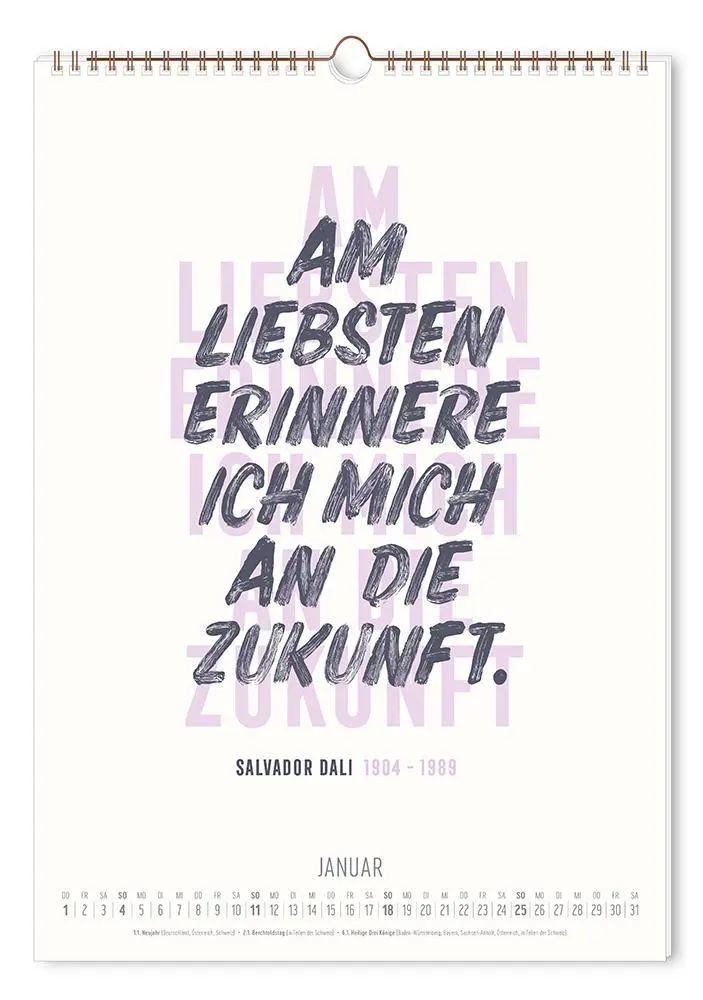 Bild: 9783986361891 | Typografie-Kalender 2026 | Wandkalender | Original | Kalender | 12 S.