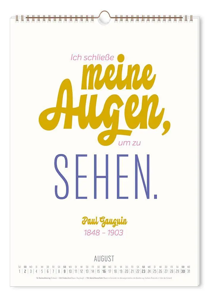 Bild: 9783986361891 | Typografie-Kalender 2026 | Wandkalender | Original | Kalender | 12 S.