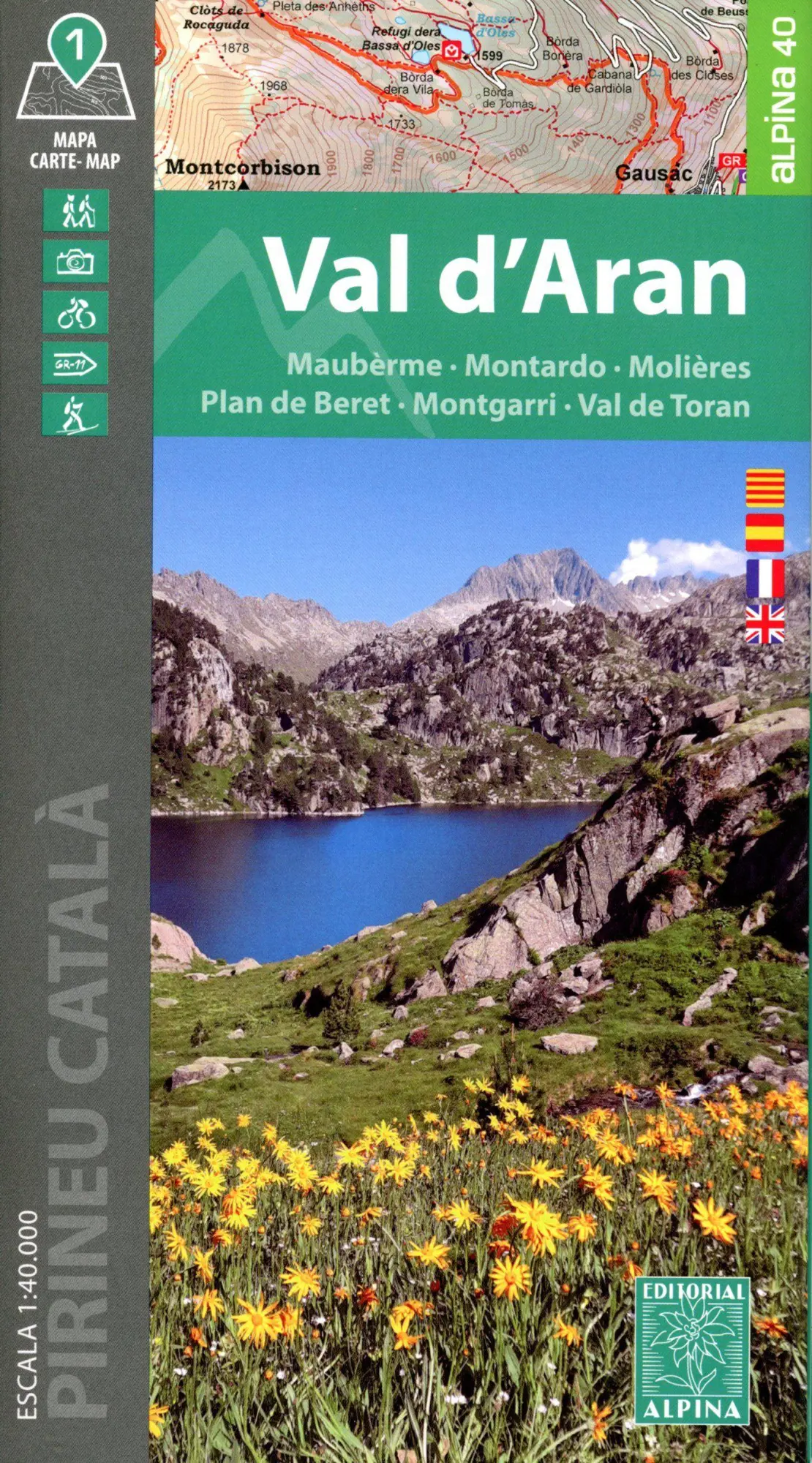 Cover: 9788470111891 | Val d'Aran | 1:40000 | (Land-)Karte | Alpina Editorial Wanderkarte