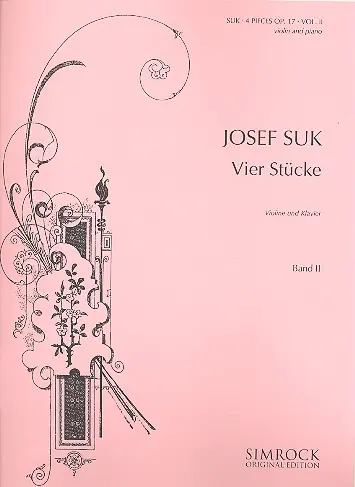 Cover: 9790221101891 | Stucke(4) 2 Op.17 | Josef Suk | Buch | 2003 | EAN 9790221101891