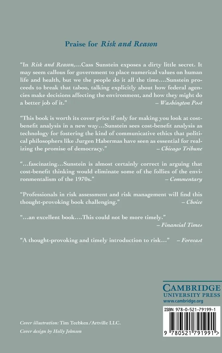 Rückseite: 9780521791991 | Risk and Reason | Safety, Law, and the Environment | Cass R. Sunstein