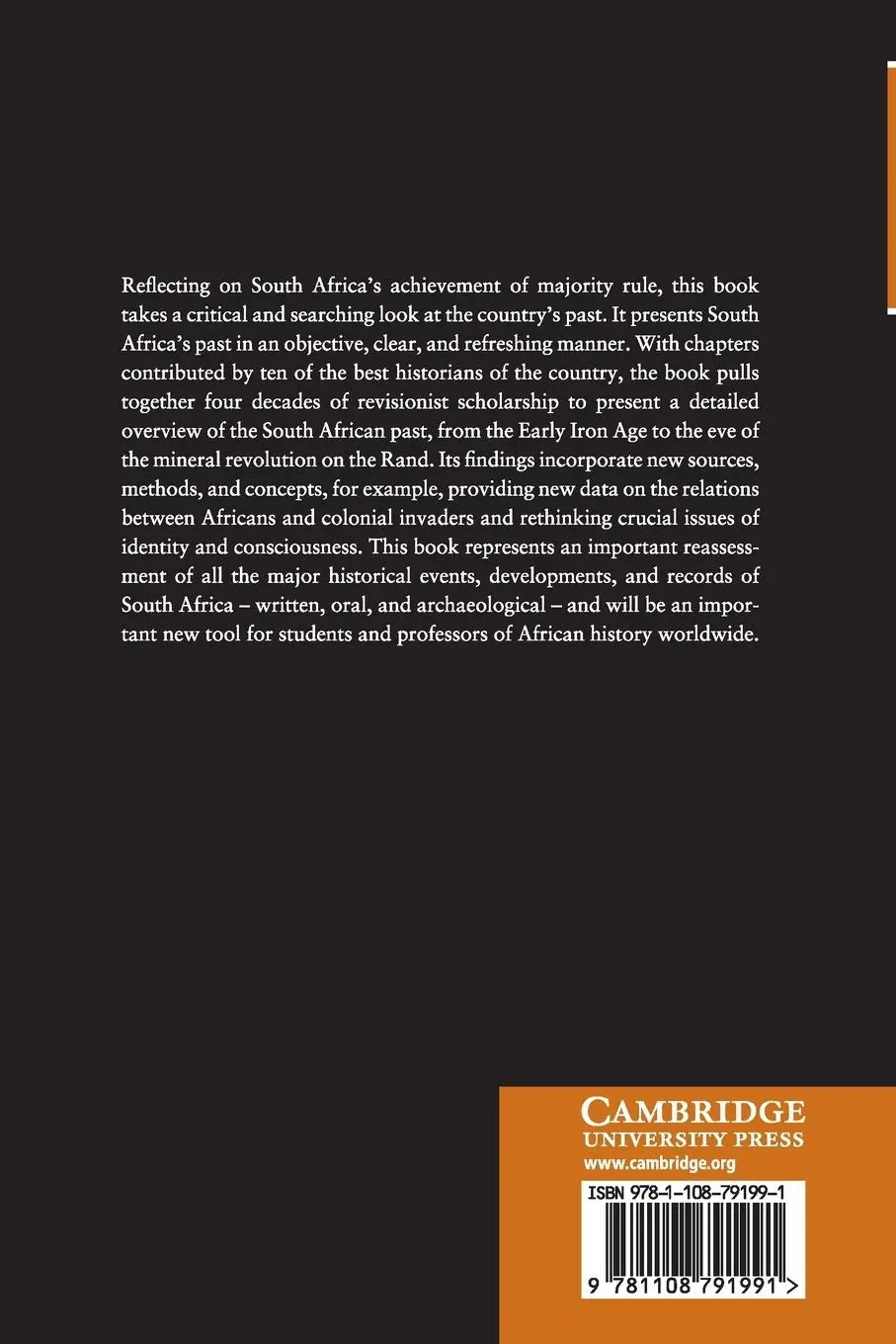 Rückseite: 9781108791991 | The Cambridge History of South Africa | Carolyn Hamilton (u. a.)