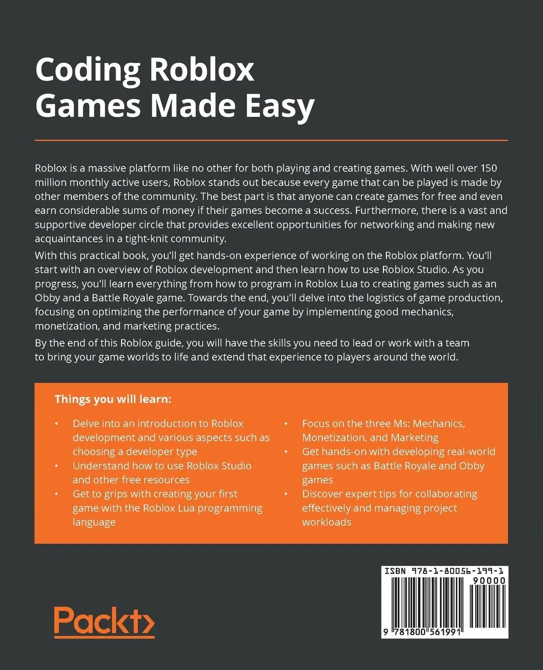 Rückseite: 9781800561991 | Coding Roblox Games Made Easy | Zander Brumbaugh | Taschenbuch | 2021